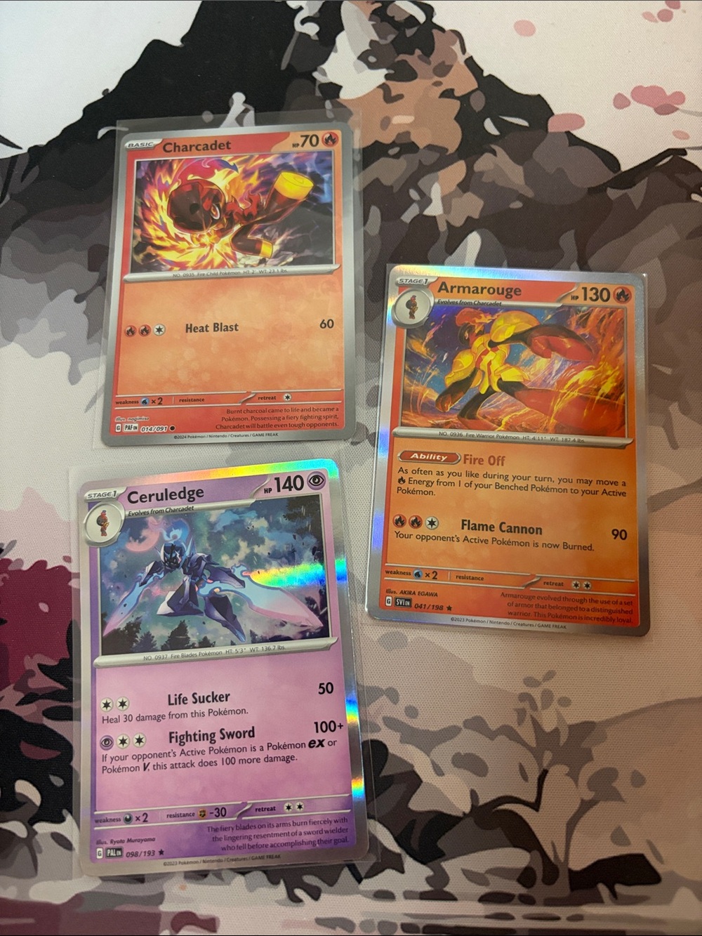 Charcadet, Armarouge & Ceruledge Pokémon Evolution Lot | 3 Cards ✨5/$25✨